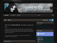 Tablet Screenshot of gamercide.org